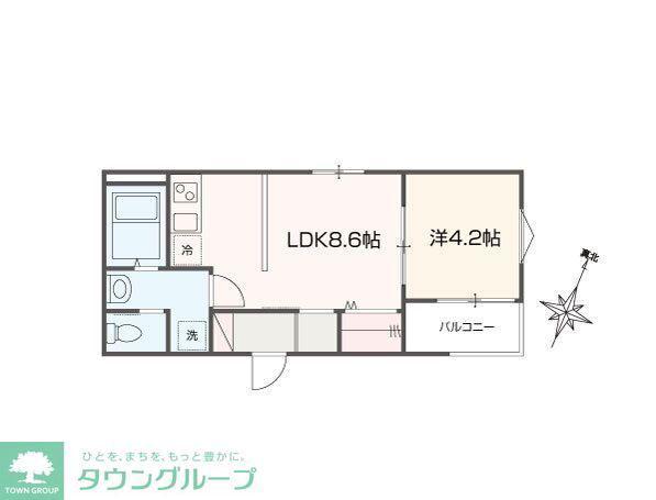 MELLAS大宮(1LDK/3階)の間取り写真