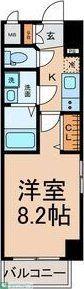 THE RESIDENCE SAKURAYAMA ウエスト(1K/2階)の間取り写真