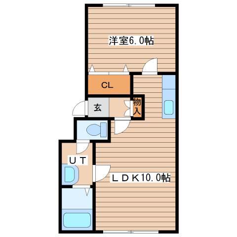 LOUANGE(1LDK/3階)の間取り写真