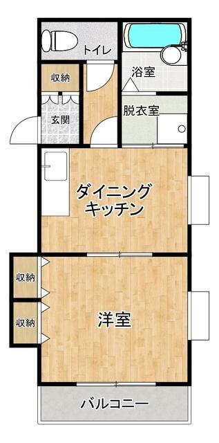 サンパレス東所沢(1DK/2階)の間取り写真
