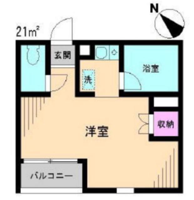 アヴェニールイチカワ(ワンルーム/1階)の間取り写真