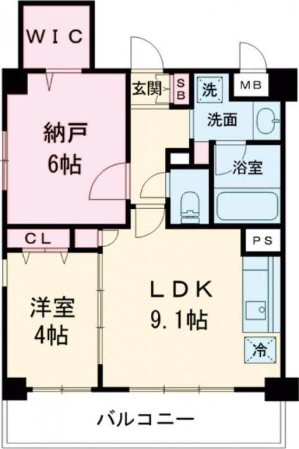 LOIRE F(1SLDK/1階)の間取り写真