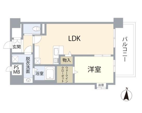シャンス・ミカド船小路(1LDK/8階)の間取り写真
