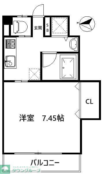 三和中野(1K/1階)の間取り写真