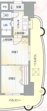 40 PROJECT2100博多駅前(2K/14階)の間取り写真