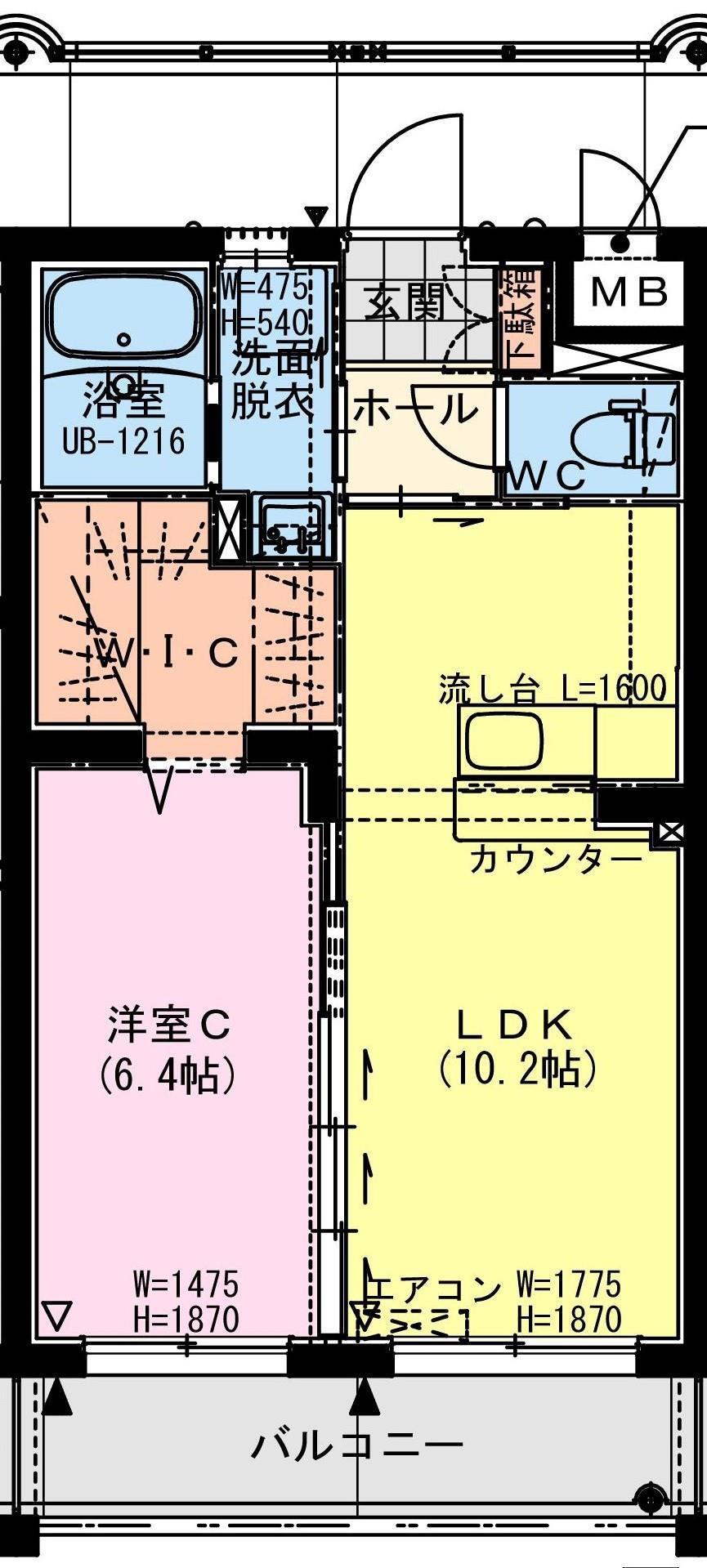VILLAGE SITTA(1LDK/3階)の間取り写真