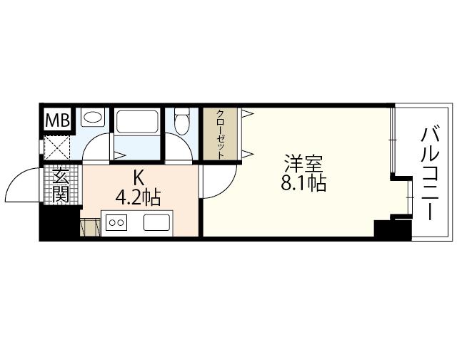 SEIWA BLD(1K/4階)の間取り写真