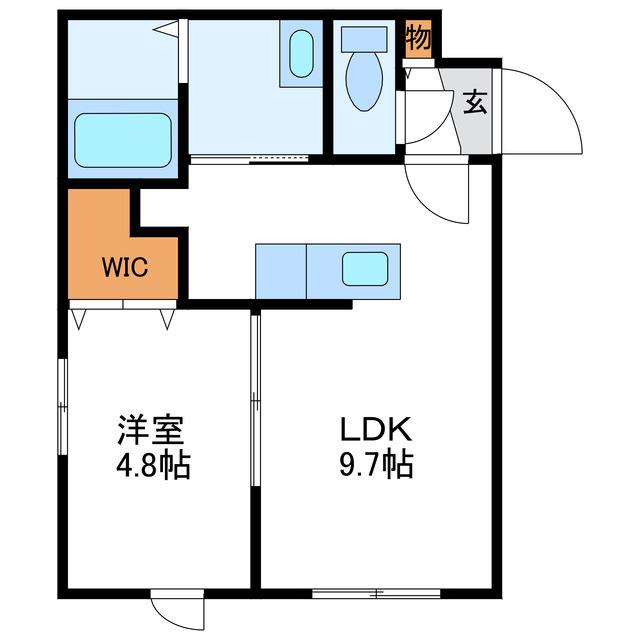 MONT D OR モンドール(1LDK/4階)の間取り写真