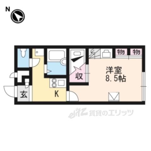 レオパレスECHI(1K/2階)の間取り写真