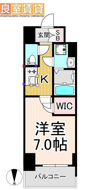エスリード大須プレシア(1K/10階)の間取り写真