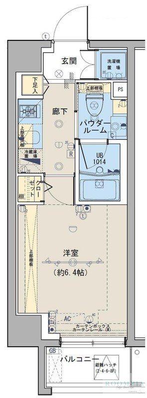 ブライズ恵比寿(1K/6階)の間取り写真