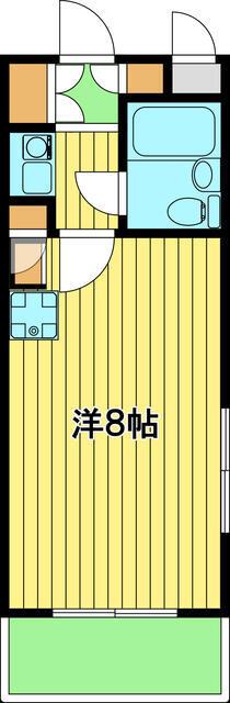 グランノーヴァ中野(1K/2階)の間取り写真