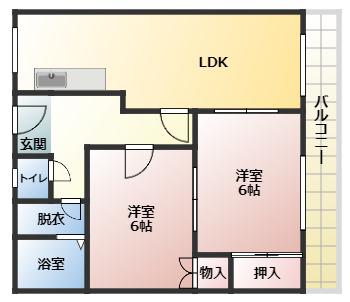 プレアール本郷(2LDK/4階)の間取り写真