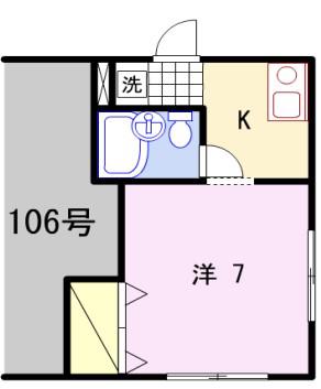 コーポ西中島(1K/1階)の間取り写真