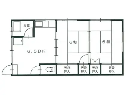 森アパート(2DK/2階)の間取り写真