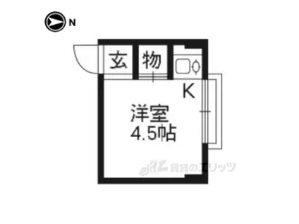 長谷川ハイツ(ワンルーム/3階)の間取り写真