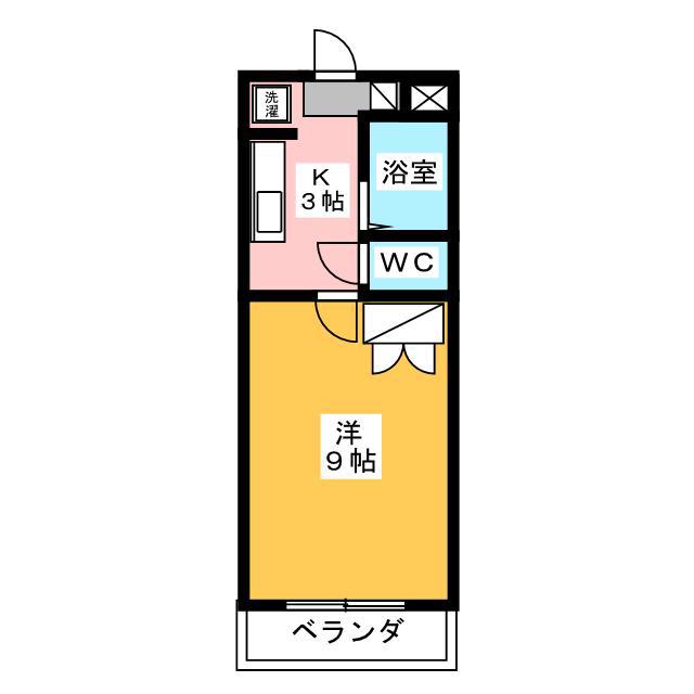 ロマネコンティ(1K/1階)の間取り写真