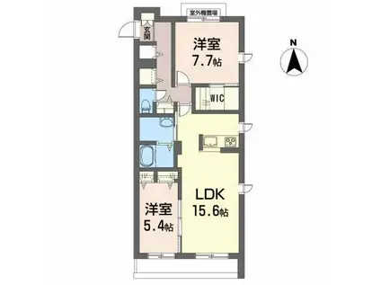 メゾンマスト盛南II(2LDK/2階)の間取り写真