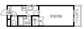 コーポ杉本(1K/1階)の間取り写真