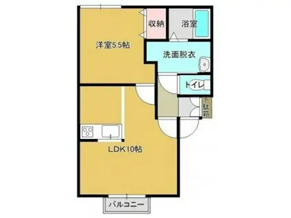 ウィンディア万勝IV(1LDK/1階)の間取り写真