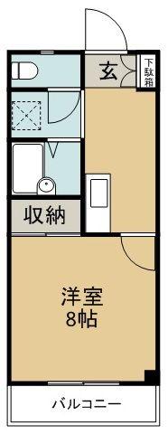 ハイム眉山(1K/1階)の間取り写真