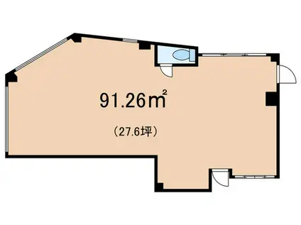 リバ-サイド松家(ワンルーム/1階)の間取り写真