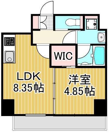 プレジオ西新井(1LDK/8階)の間取り写真
