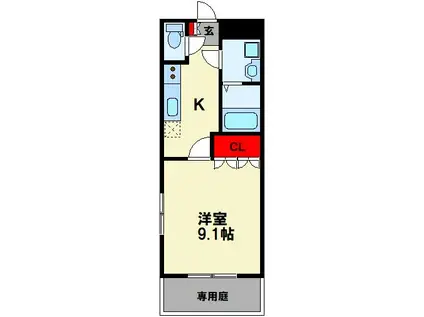 SOFIA L.ONE(1K/1階)の間取り写真