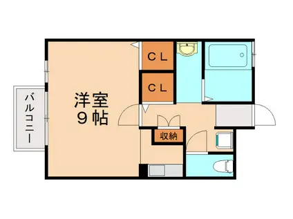 アムール清風(1K/1階)の間取り写真