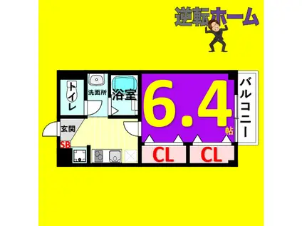 さくらフラット(1K/1階)の間取り写真