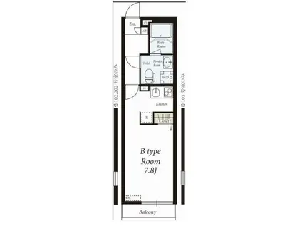 リブリ・ネージュ(1K/2階)の間取り写真