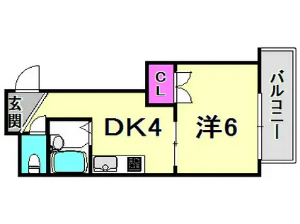 マンションソアーベ(1DK/3階)の間取り写真