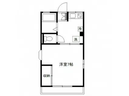 サンパール(1K/2階)の間取り写真