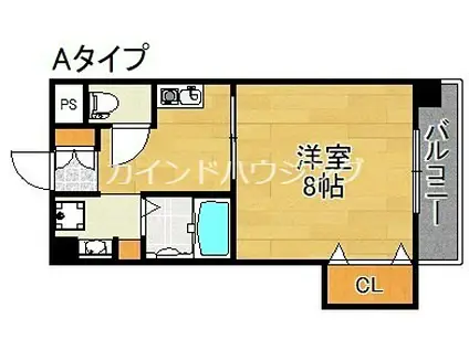 プレサンスフジ(1K/2階)の間取り写真