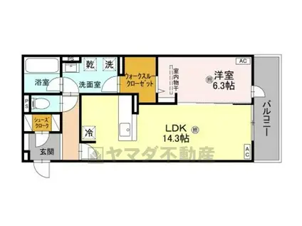 D-RESIDENCE中桜塚(1LDK/2階)の間取り写真