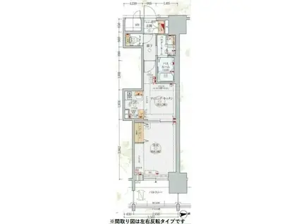 エステムプラザ名古屋駅前プライムタワー(1DK/7階)の間取り写真