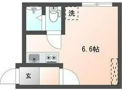 T-ROUTE菊水(1K/4階)の間取り写真