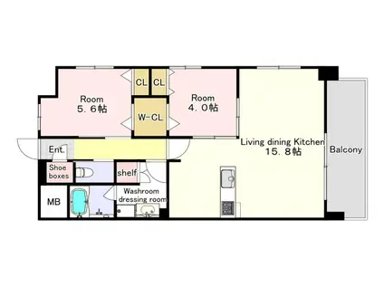 REEDS STYLE(2LDK/2階)の間取り写真