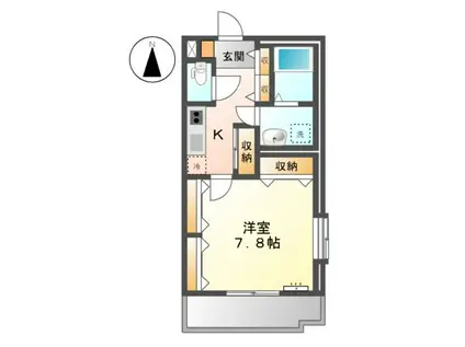 エアポートマイム(1K/3階)の間取り写真