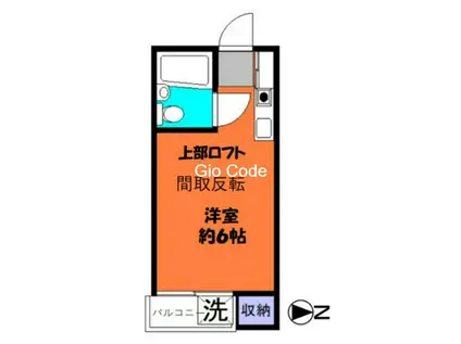 サンリブ花畑(ワンルーム/1階)の間取り写真