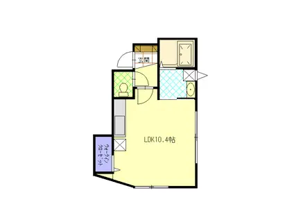 PABLOII(ワンルーム/2階)の間取り写真