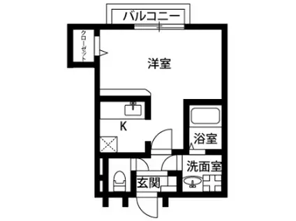 アムールプレザン(1K/1階)の間取り写真
