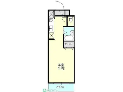 チェリーメゾン湘南(ワンルーム/3階)の間取り写真