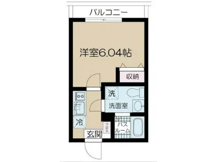 NSGATE光が丘(1K/2階)の間取り写真