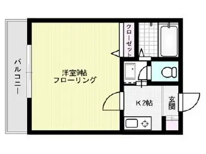 ドミ・エスポワール博多南(1K/3階)の間取り写真