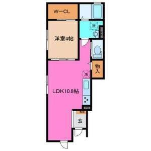 エトワール白梅(1LDK/1階)の間取り写真