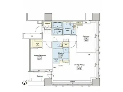 レジディアタワー上池袋(2LDK/6階)の間取り写真