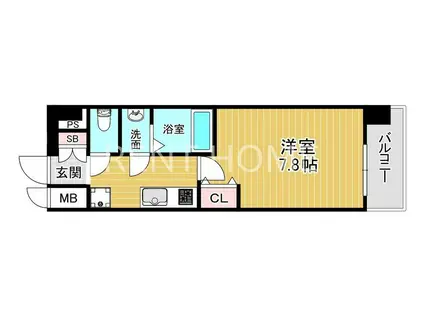 セオリー大阪イースト DOOR(1K/5階)の間取り写真