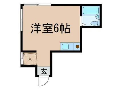 ハイツK(ワンルーム/1階)の間取り写真
