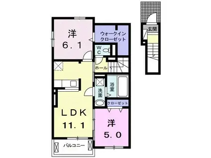 パインアベニュー(2LDK/2階)の間取り写真